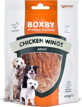 BOXBY CHICKEN WINGS 0,100KG - КРЫЛЫШКИ ДЛЯ ВЗРОСЛЫХ СОБАК (100% КУРИЦА) (3520010525)