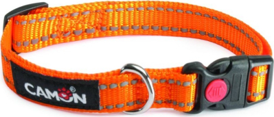 Kaklasiksna suņiem oranža kr. un atstaroj. šuvēm 15mmx26/40cm (DC179/A.08)