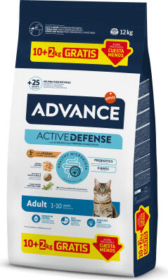 ADVANCE CAT ADULT CHICKEN 10+2 KG - ПОЛНОЦЕННЫЙ КОРМ ДЛЯ ВЗРОСЛЫХ КОШЕК. С КУРИЦЕЙ. (968859)
