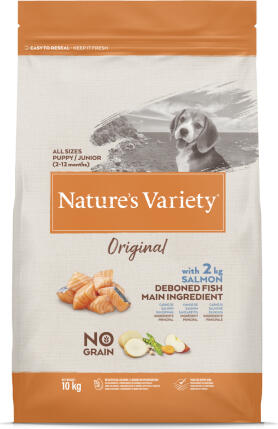 Natures Variety Nature's Variety Dog Original No Grain Junior Salmon 10 Kg - беззерновой сухой корм с лососем для щенят и юниоров (927145)