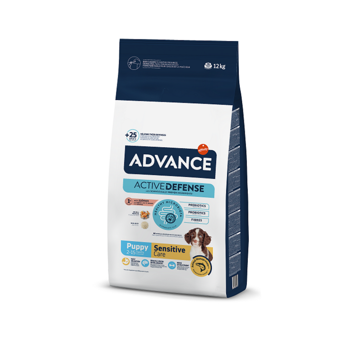 ADVANCE DOG PUPPY SENSITIVE 12,0KG - ДЛЯ ЧУВСТВИТЕЛЬНЫХ ЩЕНКОВ (ЛОСОСЬ С РИСОМ ) (920179)