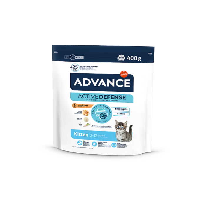 ADVANCE CAT KITTEN 0.4KG - ДЛЯ КОТЯТ ОТ 2 ДО 12 МЕСЯЦЕВ (КУРИЦА И РИС) (924521)