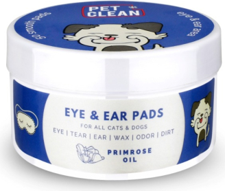 PET EYE/EAR WIPES 50gb - SALVETES DZĪVNIEKU AUSU UN ACU HIGIĒNAI UN TĪRĪŠANAI. IMPREGNĒTS AR HIPOALERĢISKU ORGANISKU SASTĀVU. (CCPE50)