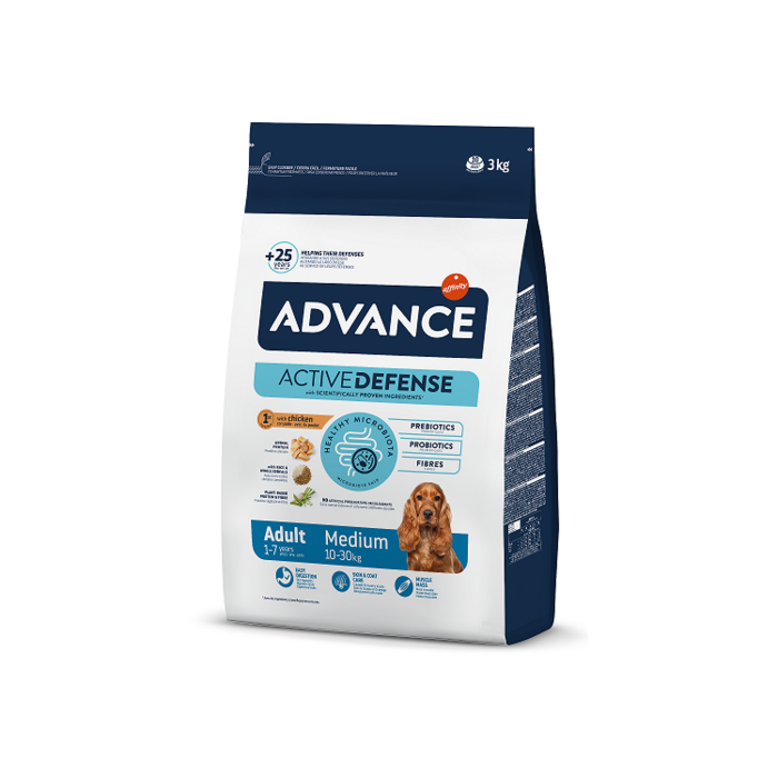 ADVANCE DOG MEDIUM ADULT 3,0KG - ДЛЯ СОБАК СРЕДНИХ ПОРОД (КУРИЦА С РИСОМ) (508319)