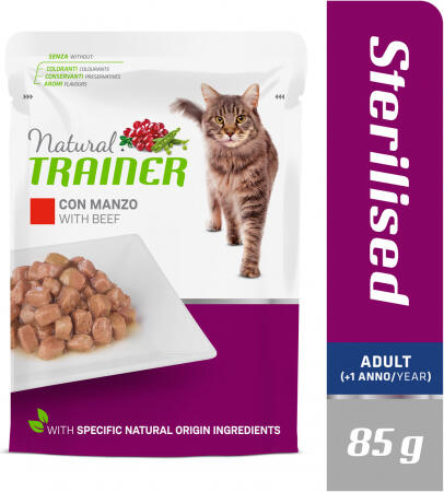 NT STERILISED BEEF BUSTA 85G - КОНСЕРВЫ С ГОВЯДИНОЙ ДЛЯ ВЗРОСЛЫХ СТЕРИЛИЗОВАННЫХ КОШЕК (12gb) (925722)