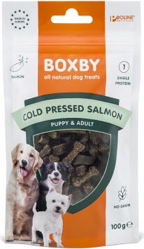 BOXBY COLD PRESED SALMON TREAT 100gr - BOXBY ЛАКОМСТВО ХОЛОДНОГО ПРЕССОВАНИЯ С ЛОСОСЕМ ДЛЯ СОБАК 100 gr (8114020583)