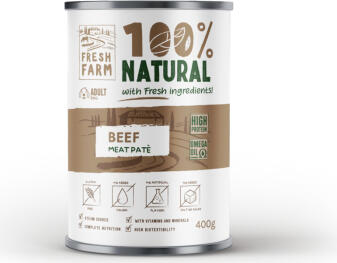 Prefera PF Fresh Farm Dog Smooth pate with beef 400 gr (FF1001)
