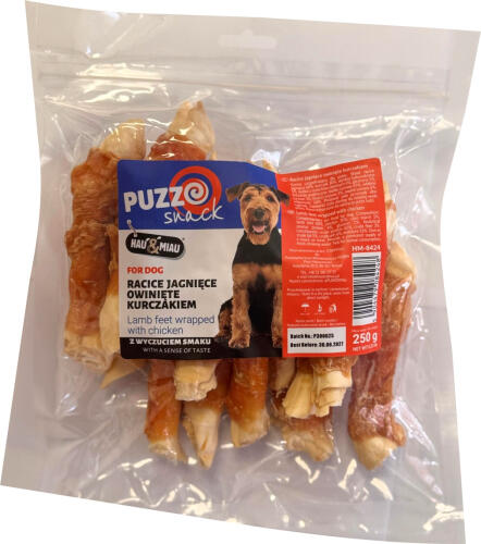 HAU&MIAU dog treat, lamb feet wrapped