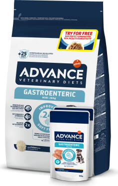 ADVANCE VETERINARY DIET DOG GASTROENTERIC MINI 1.5KG + WET - ДИЕТИЧЕСКИЙ КОРМ ДЛЯ ЩЕНКОВ С 14 НЕДЕЛЬ И ВЗРОСЛЫХ СОБАК МЕЛКИХ ПОРОД (970372)
