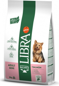 LIBRA DOG ADULT MINI SALMON 8KG - VISU ŠĶIRŅU SUŅIEM (LASIS) (926243)