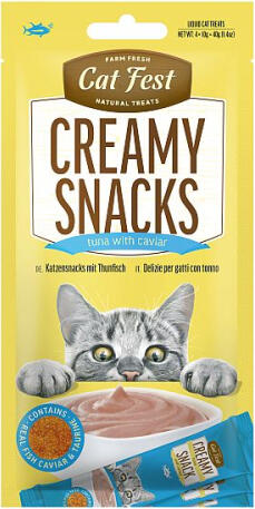 CatFest крем-лакомство с тунцом и икрой 4 × 10г (79215694)