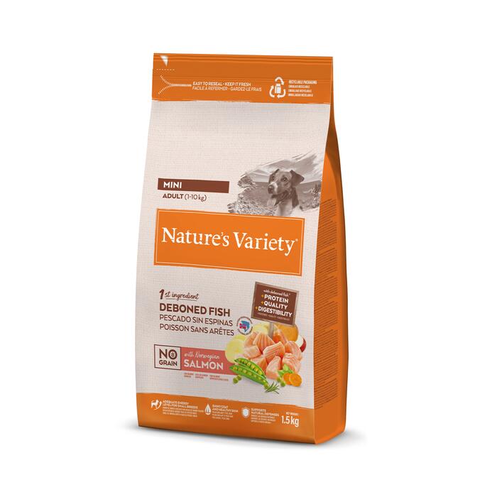 NV Dog No Grain Mini Adult Norwegian Salmon 1.5 Kg - беззерновой сухой корм с лососем для взрослых собак мелких пород (927163)